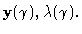 ${\bf y}(\gamma ),
\lambda (\gamma ).$