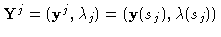 ${\bf Y}^j=({\bf y}^j ,\lambda_j )=({\bf y}(s_j ),\lambda (s_j ))$